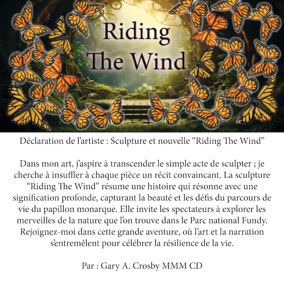 Déclaration de l’artiste : Sculpture et nouvelle “Riding The Wind”